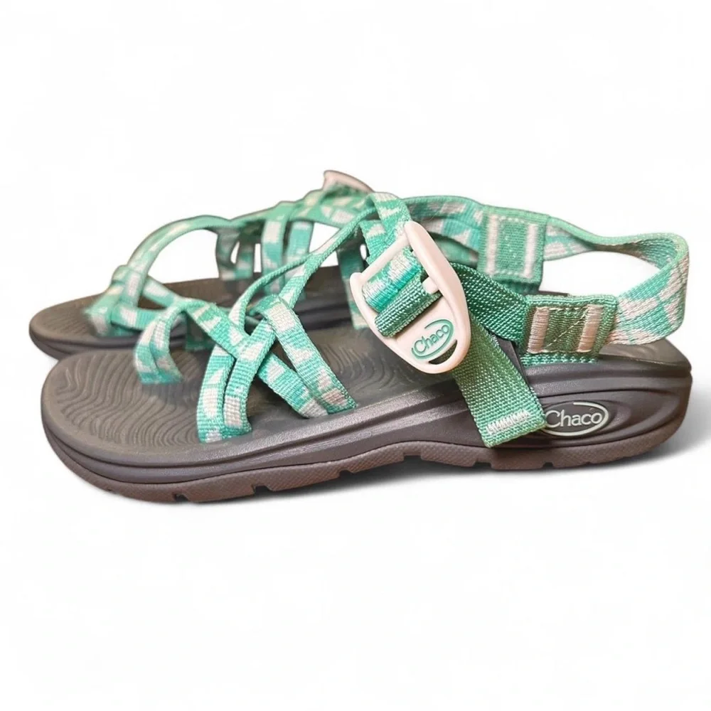 Chaco Z/Cloud Style Sandals Women 6 Green Strap‎ Hiking Comfort Like New
